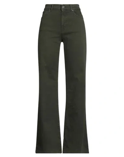 Dondup Woman Jeans Military Green Size 30 Cotton, Lyocell, Elastane
