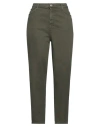 Dondup Woman Jeans Military Green Size 32 Cotton, Lyocell, Elastane