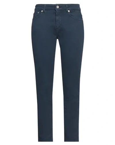 Dondup Woman Jeans Navy Size 30 Cotton, Elastane In Navy Blue