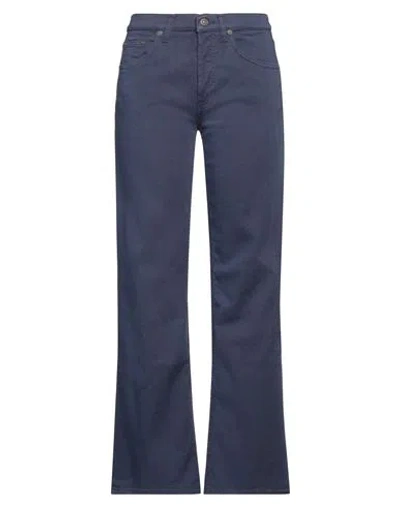 Dondup Woman Jeans Navy Size 24 Cotton, Elastomultiester, Elastane In Navy Blue