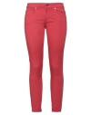 Dondup Woman Jeans Red Size 30 Cotton, Elastomultiester, Elastane