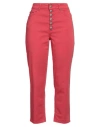 Dondup Woman Jeans Red Size 25 Cotton, Elastomultiester, Elastane In Red
