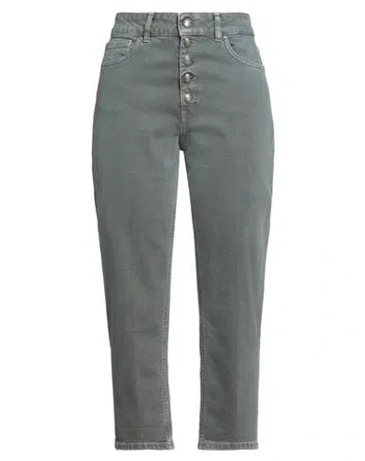 Dondup Woman Jeans Slate Blue Size 29 Cotton, Elastane In Gray
