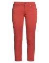 Dondup Woman Jeans Tomato Red Size 28 Cotton, Elastomultiester, Elastane