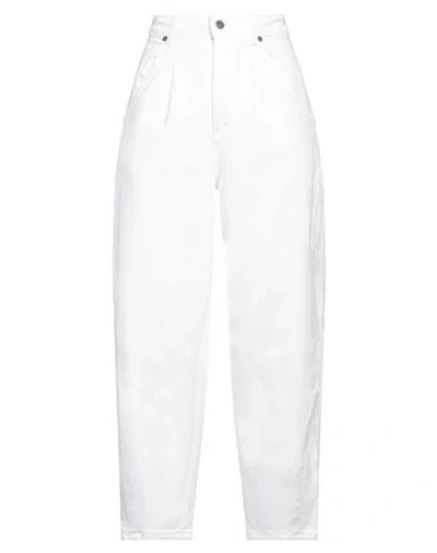 Dondup Woman Jeans White Size 29 Cotton, Elastane