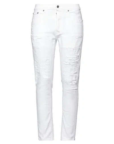 Dondup Woman Jeans White Size 35 Cotton, Elastomultiester, Elastane