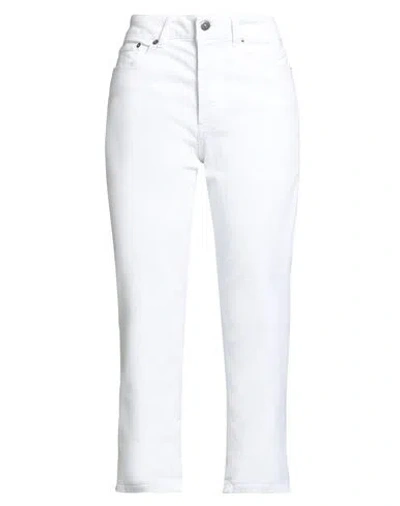 Dondup Woman Jeans White Size 31 Cotton, Elastomultiester, Elastane