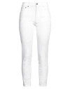 Dondup Woman Pants Beige Size 29 Cotton, Elastomultiester, Elastane In White