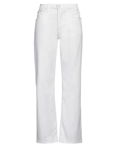 Dondup Woman Jeans White Size 29 Cotton, Elastomultiester, Elastane