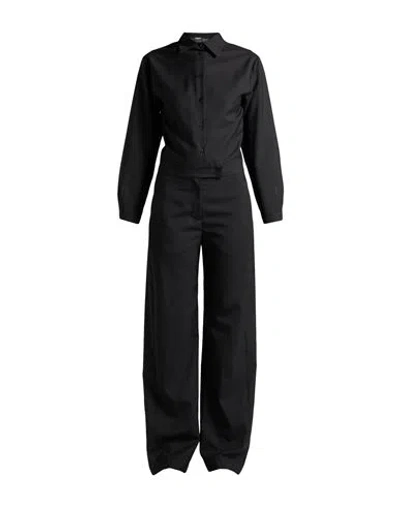 Dondup Woman Jumpsuit Black Size 4 Virgin Wool
