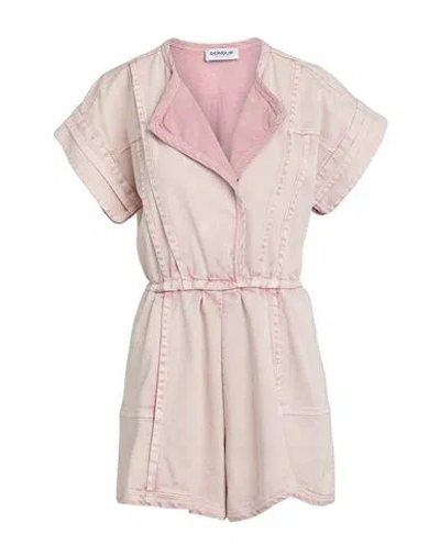 Dondup Woman Jumpsuit Light Pink Size 8 Cotton, Elastomultiester, Elastane