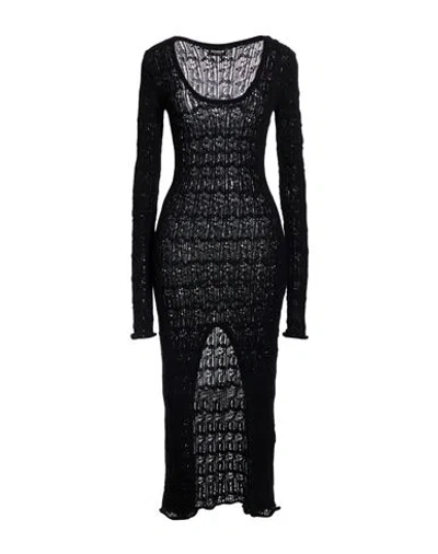 Dondup Woman Maxi Dress Black Size 8 Viscose, Polyester