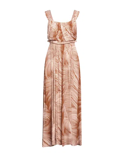 Dondup Long Dresses In Brown