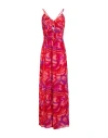 Dondup Woman Maxi Dress Red Size 10 Viscose In Red