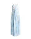 Dondup Woman Maxi Dress Sky Blue Size 10 Viscose In Blue
