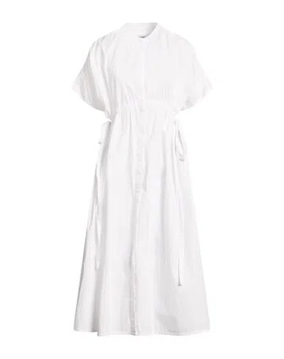 Dondup Woman Maxi Dress White Size 4 Cotton