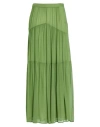 Dondup Woman Maxi Skirt Green Size 10 Viscose