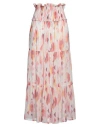 Dondup Woman Maxi Skirt Light Pink Size 10 Viscose In Pink