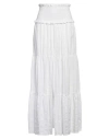 Dondup Woman Maxi Skirt White Size 8 Cotton