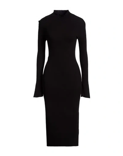 Dondup Woman Midi Dress Black Size 6 Viscose, Polyester, Polyamide