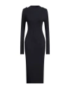 Dondup Woman Midi Dress Midnight Blue Size 6 Viscose, Polyester, Polyamide