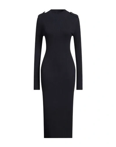 Dondup Woman Midi Dress Midnight Blue Size 6 Viscose, Polyester, Polyamide