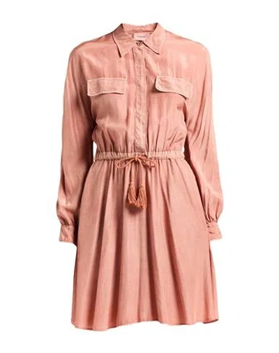 Dondup Woman Mini Dress Antique Rose Size 8 Viscose, Modal, Silk