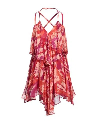 Dondup Woman Mini Dress Apricot Size 4 Viscose In Orange