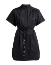 Dondup Woman Mini Dress Black Size 12 Cotton, Elastane