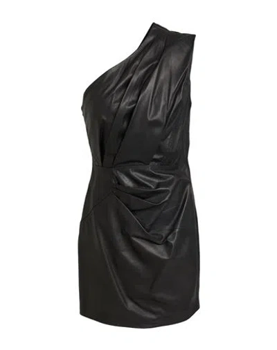 Dondup Woman Mini Dress Black Size 2 Lambskin