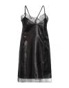 Dondup Woman Mini Dress Black Size 8 Lambskin In Black