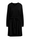 Dondup Woman Mini Dress Black Size 6 Viscose, Elastane In Black