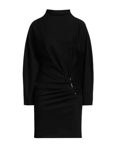 Dondup Woman Mini Dress Black Size 8 Viscose, Polyamide, Elastane