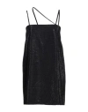 Dondup Woman Mini Dress Black Size 6 Viscose, Polyester In Black