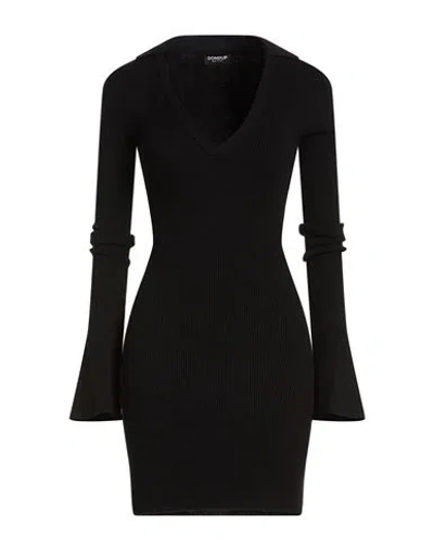 Dondup Woman Mini Dress Black Size 6 Viscose, Polyester, Polyamide