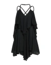 Dondup Woman Mini Dress Black Size 8 Acetate, Silk In Black