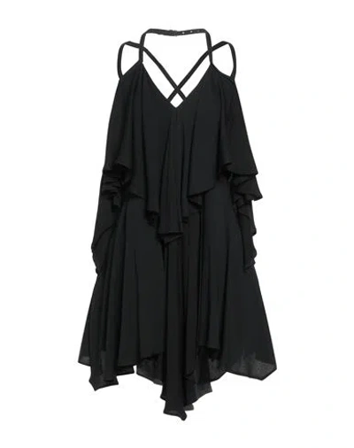 Dondup Woman Mini Dress Black Size 8 Acetate, Silk