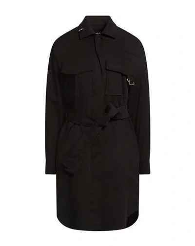 Dondup Woman Mini Dress Black Size 8 Modal, Cotton, Elastane