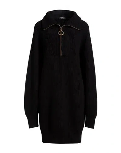 Dondup Woman Mini Dress Black Size 8 Wool