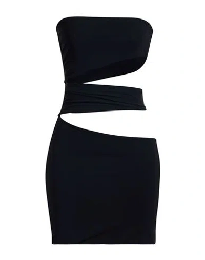 Dondup Woman Mini Dress Black Size L Polyamide, Elastane