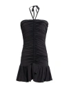 Dondup Woman Mini Dress Black Size L Polyamide, Elastane