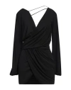 Dondup Woman Mini Dress Black Size L Polyester In Black
