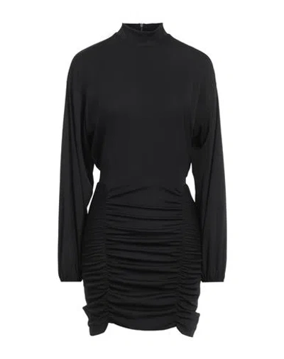 Dondup Woman Mini Dress Black Size M Polyester, Elastane