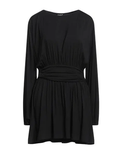 Dondup Woman Mini Dress Black Size M Viscose, Elastane