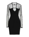 Dondup Woman Mini Dress Black Size M Viscose, Polyester In Black