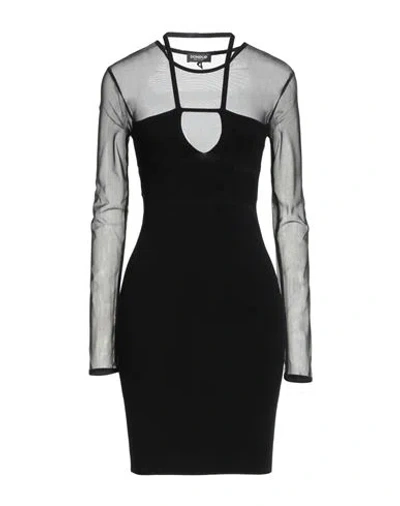 Dondup Woman Mini Dress Black Size M Viscose, Polyester