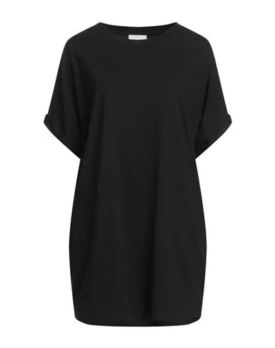 Dondup Woman Mini Dress Black Size S Cotton In Black