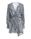 Dondup Woman Mini Dress Blue Size 8 Viscose In Blue