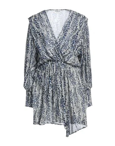 Dondup Woman Mini Dress Blue Size 8 Viscose