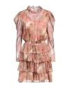 Dondup Woman Mini Dress Blush Size 6 Viscose In Pink